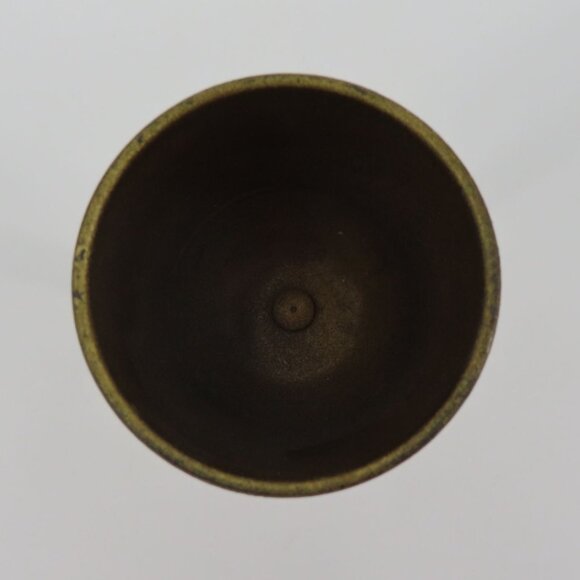 VTG Hakuli Hand Painted Brass Metal Goblet 4.5in Made in Israel Chalice Cup - Picture 7 of 10